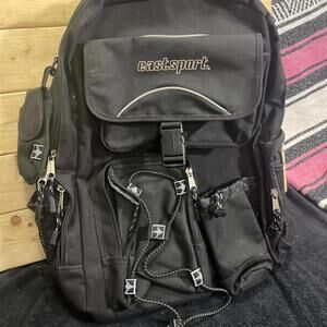 Eastsport Black Multi Pocket Travel Hiking Backpack